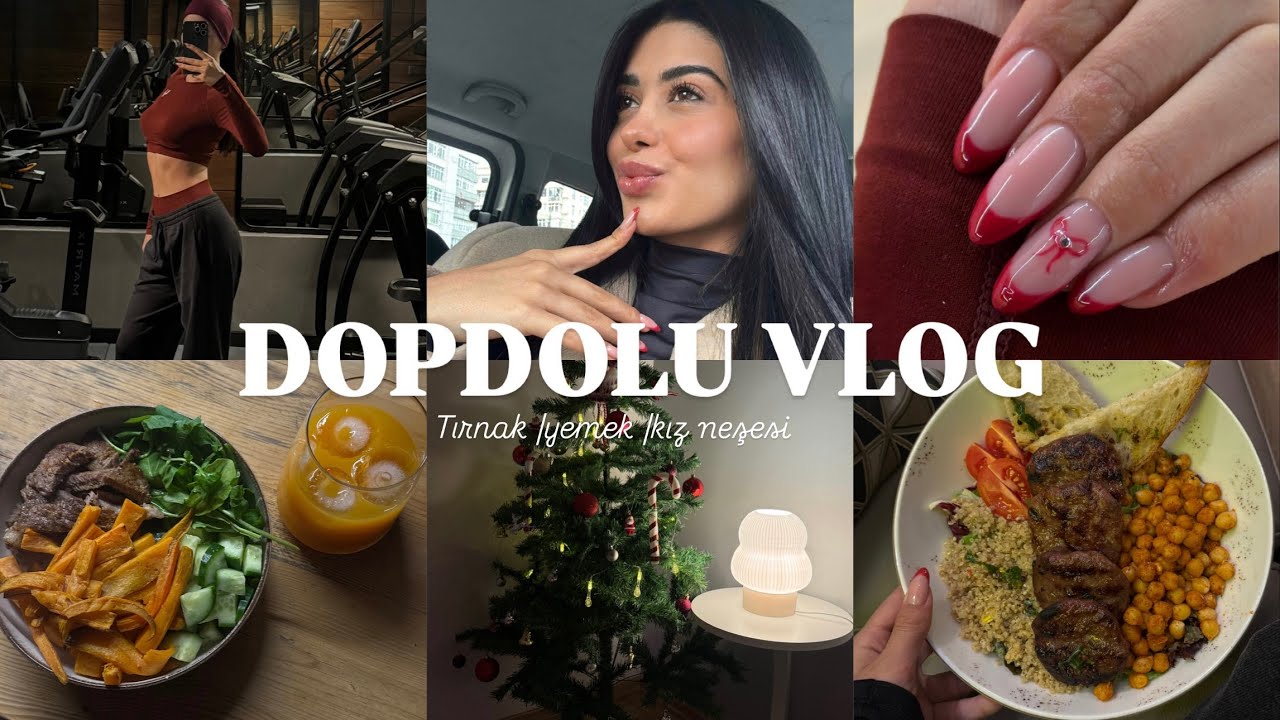 VLOG:Dopdolu vlog| günden güne |dolgu yaptırdım | Akşam yemeği 🍠|spor|Yeni yıl ağacı| Yeni tırnaklar