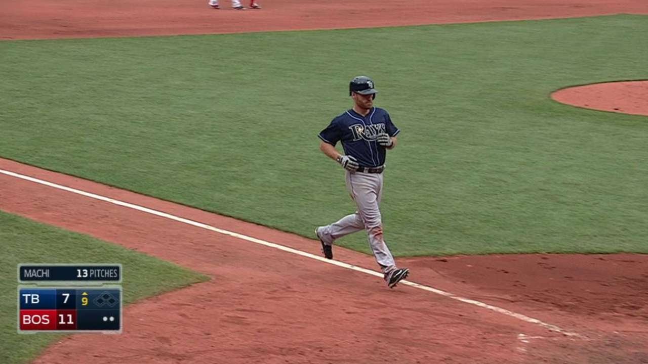 TB@BOS: Forsythe hits a solo shot over the Monster