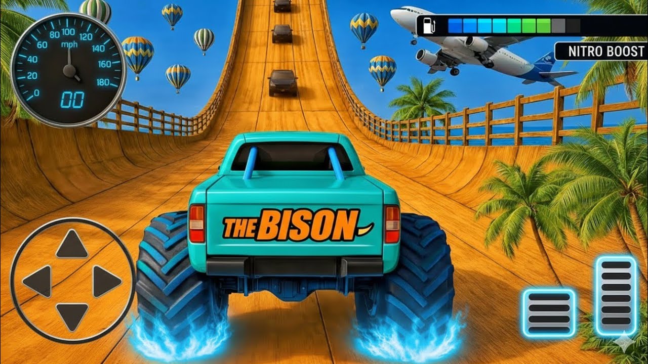 🚨Monster Truck Mega Ramp Extreme Racing Mega Ramp Extreme stunts 💥