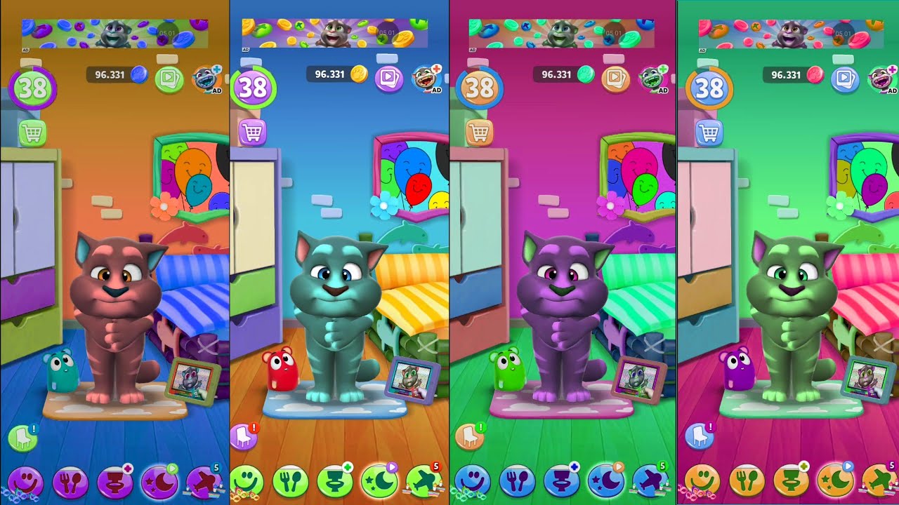 Talking Tom 2 Vs My Talking Tom 2 Funny Epict Moment full Color Gameplay