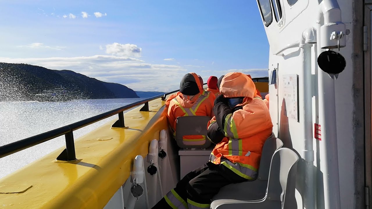 Zodiac boat, Tadoussac, Québec, whales watching
