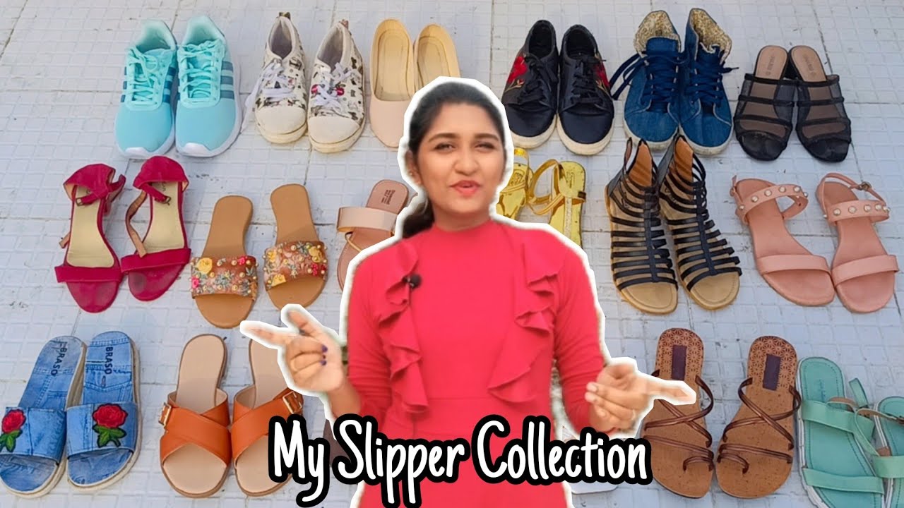 My slipper collections👡👢👠👟 | Most of my slippers from Amazon 😱 | Kaviya Karun 💜
