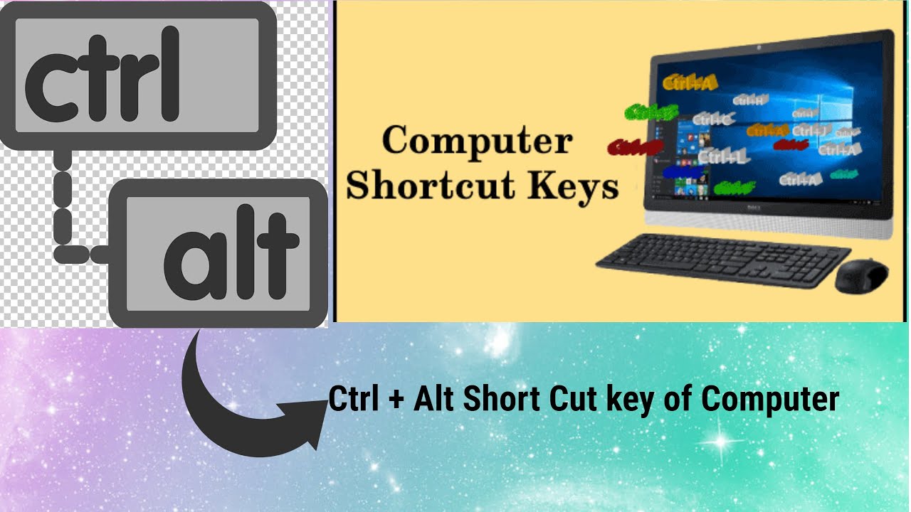 How to use Short Cut key of ctrl and alt key on computer