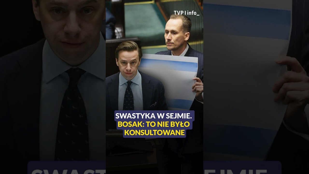 Swastyka w Sejmie. Bosak: to nie było konsultowane #polityka #polska #sejm #shorts