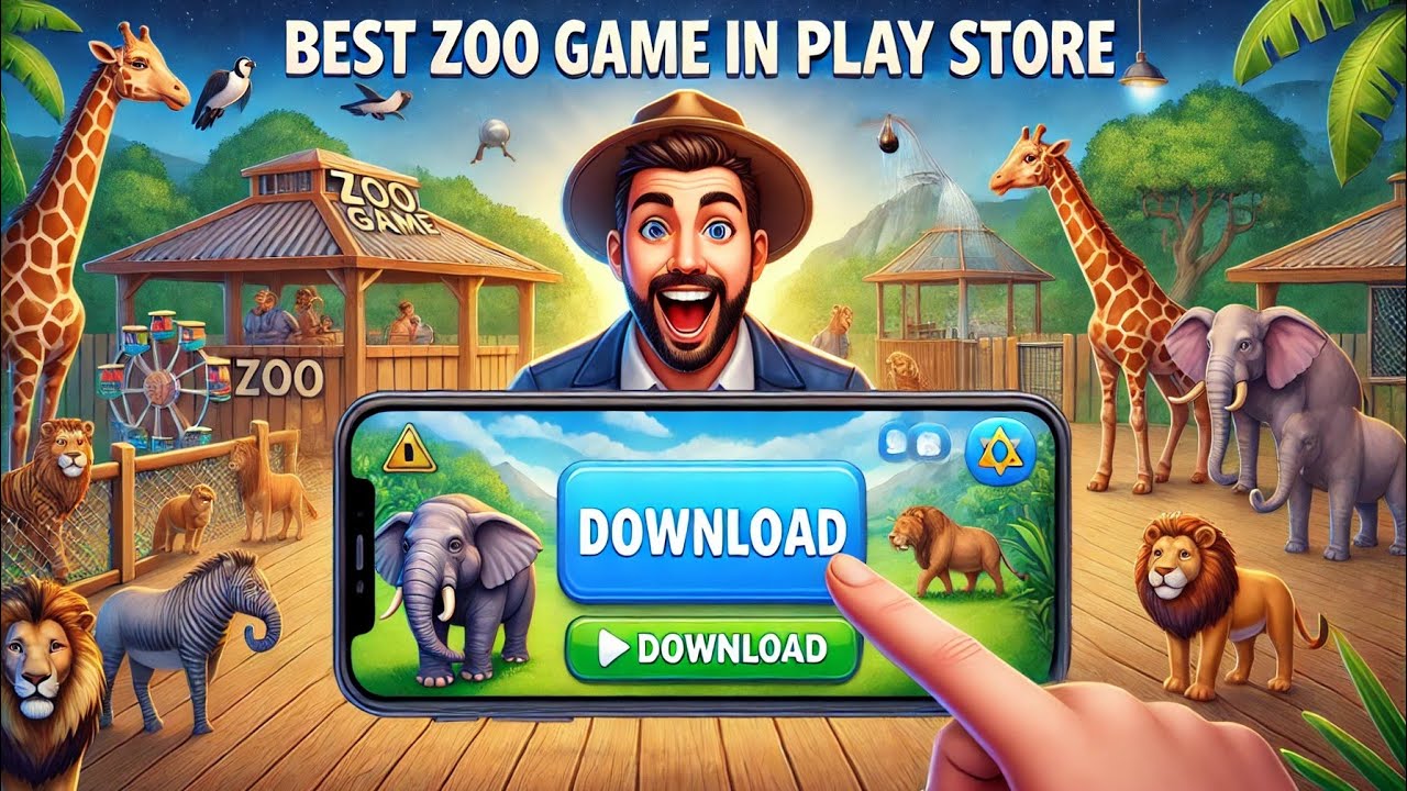 "🐘 Best Zoo Game on Play Store | How to Download on Mobile! 🦁 (PC Game Guide)"