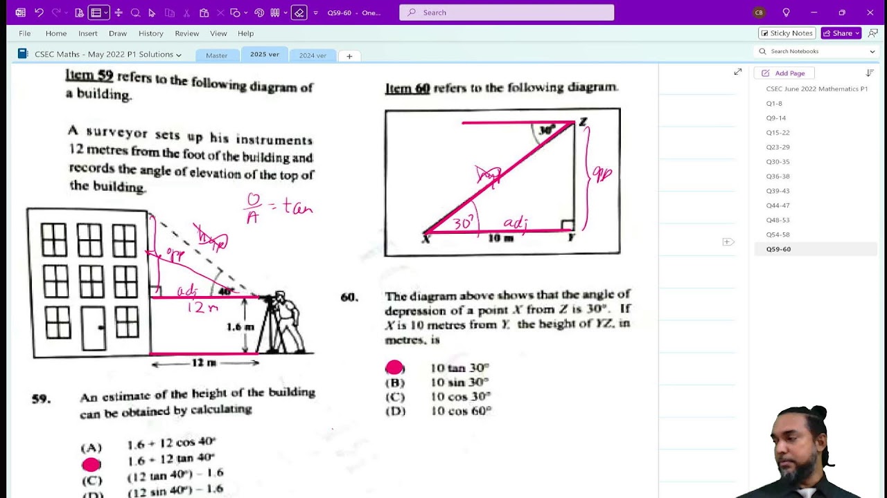 2025 05 29 - Maths F5 - MCQ Session 1 - 2022 May P1
