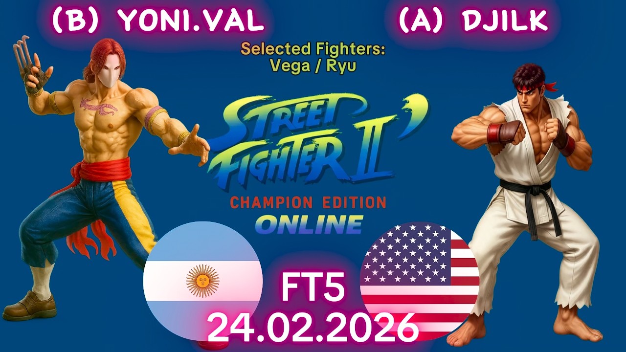YONI.VAL VS. DJILK - ONLINE MATCH! - Street Fighter II' Champion Edition - FT5 - 24.02.2026
