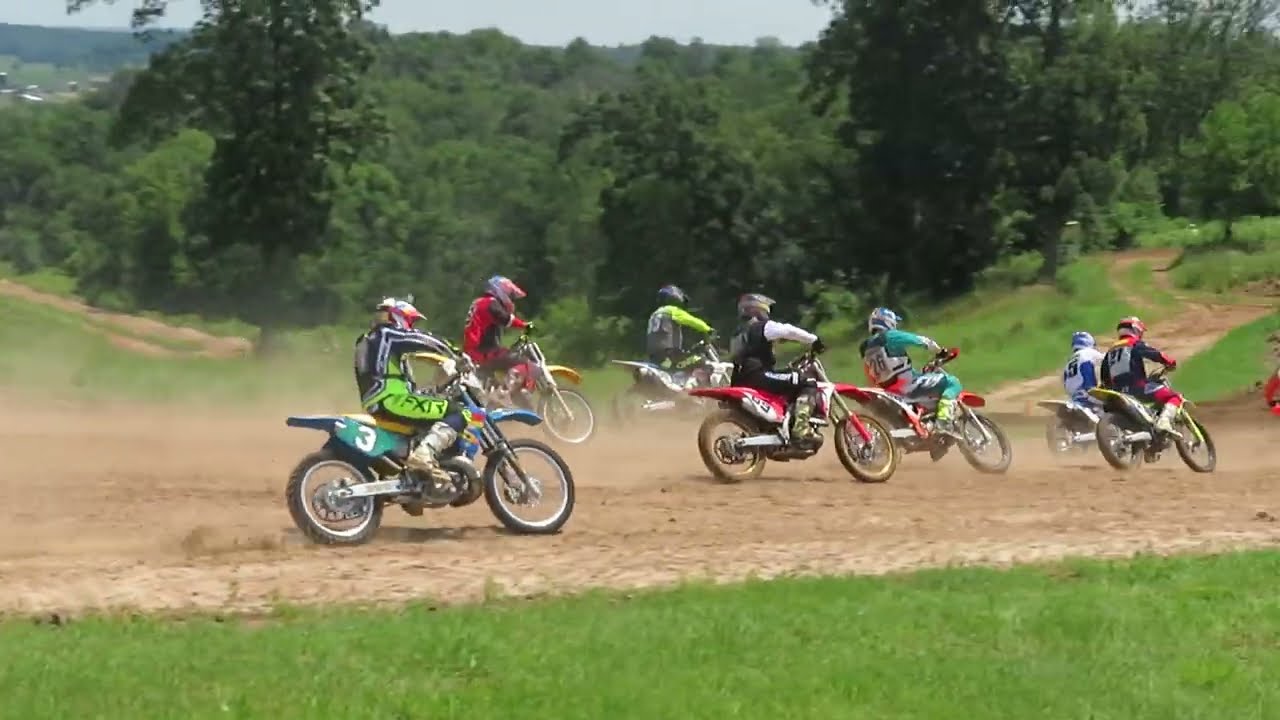 1997 TM 250 Cross 2 Stroke Midwest VMX Sugar Maple MX Hill Point WI. EVO 5 Moto #2 Start July 2024