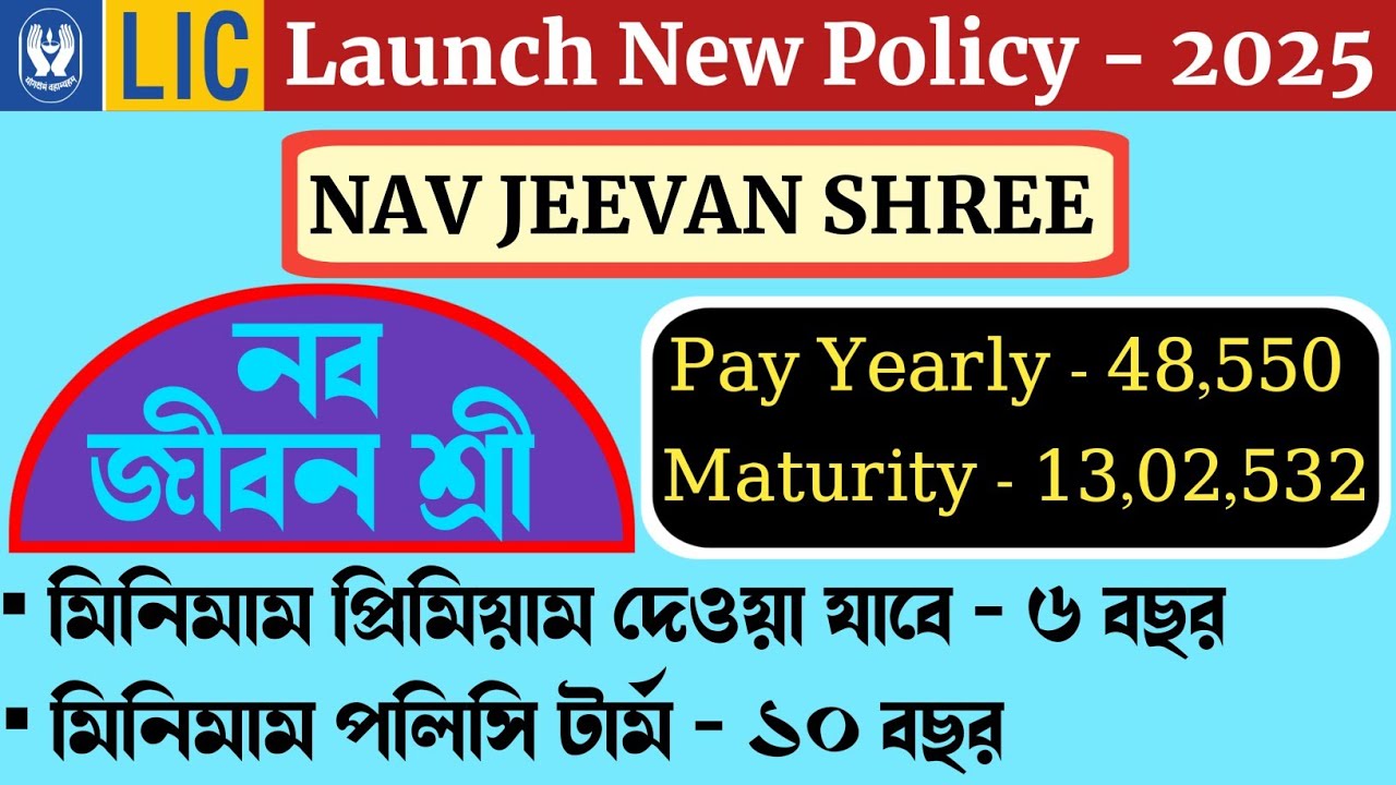 2025 Lic Launch New High Return Policy - Nav Jeevan Shree - 912 | Guaranteed Return |