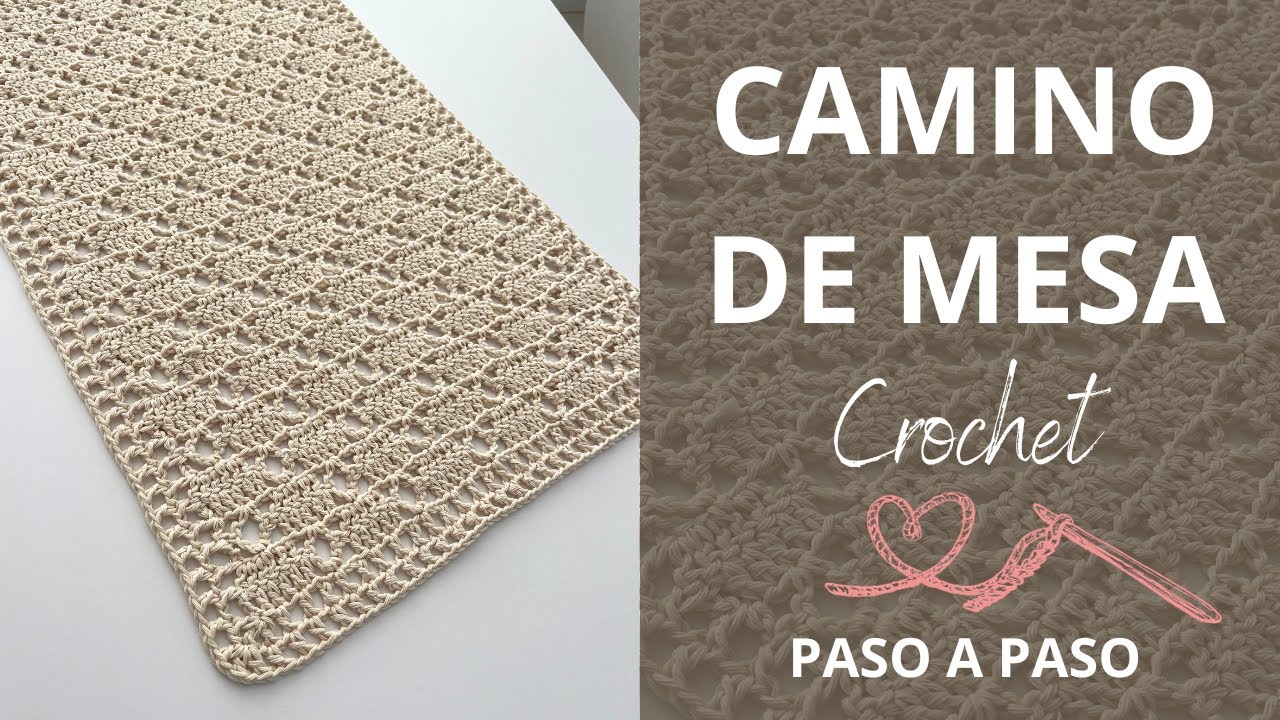🧶 Camino de mesa a crochet fácil de tejer
