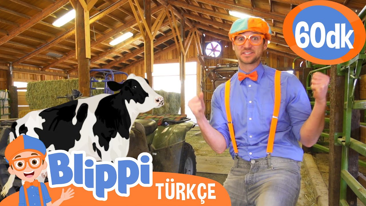 Blippi ile &Ccedil;iftlik Turu | Blippi T&uuml;rk&ccedil;e - &Ccedil;ocuklar i&ccedil;in Eğitici Videolar
