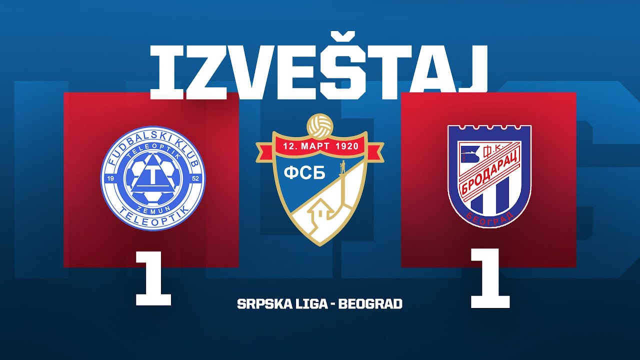 TELEOPTIK - BRODARAC, Srpska liga Beograd 25/26 - 13. Kolo