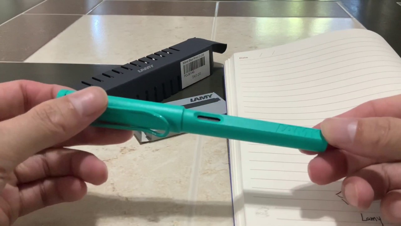 入门级钢笔Lamy Safari开箱，安裝墨盒
