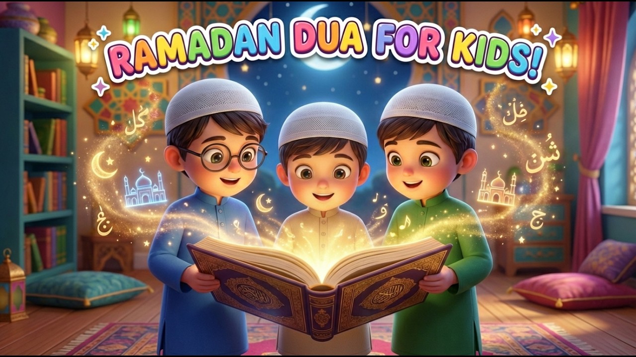 Special Ramadan Duas! 🌙 Kids Cartoon (Adam, Rayan & Zayan) 3 Little Muslims - Ramadan Series Ep 1