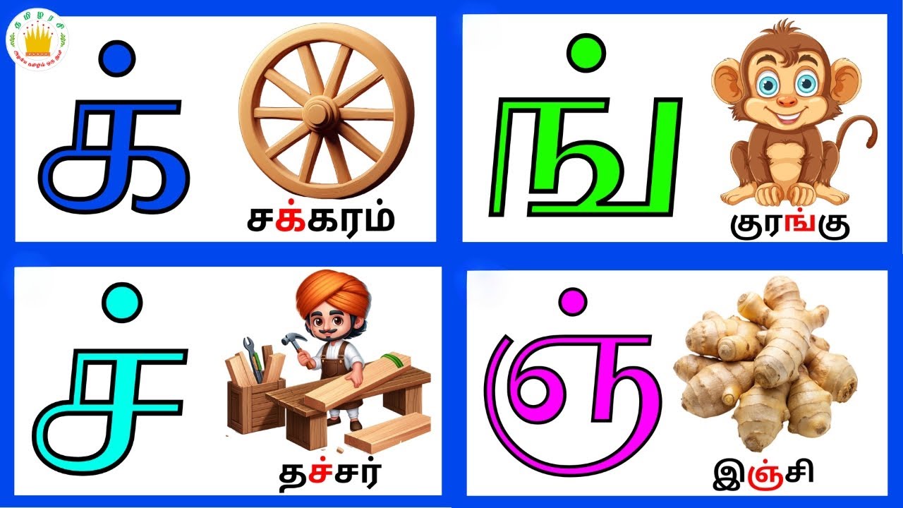 மெய் எழுத்துக்கள்(க் -ன் ) |Mei Eluthukkal | Tamil Letters| Tamilarasi