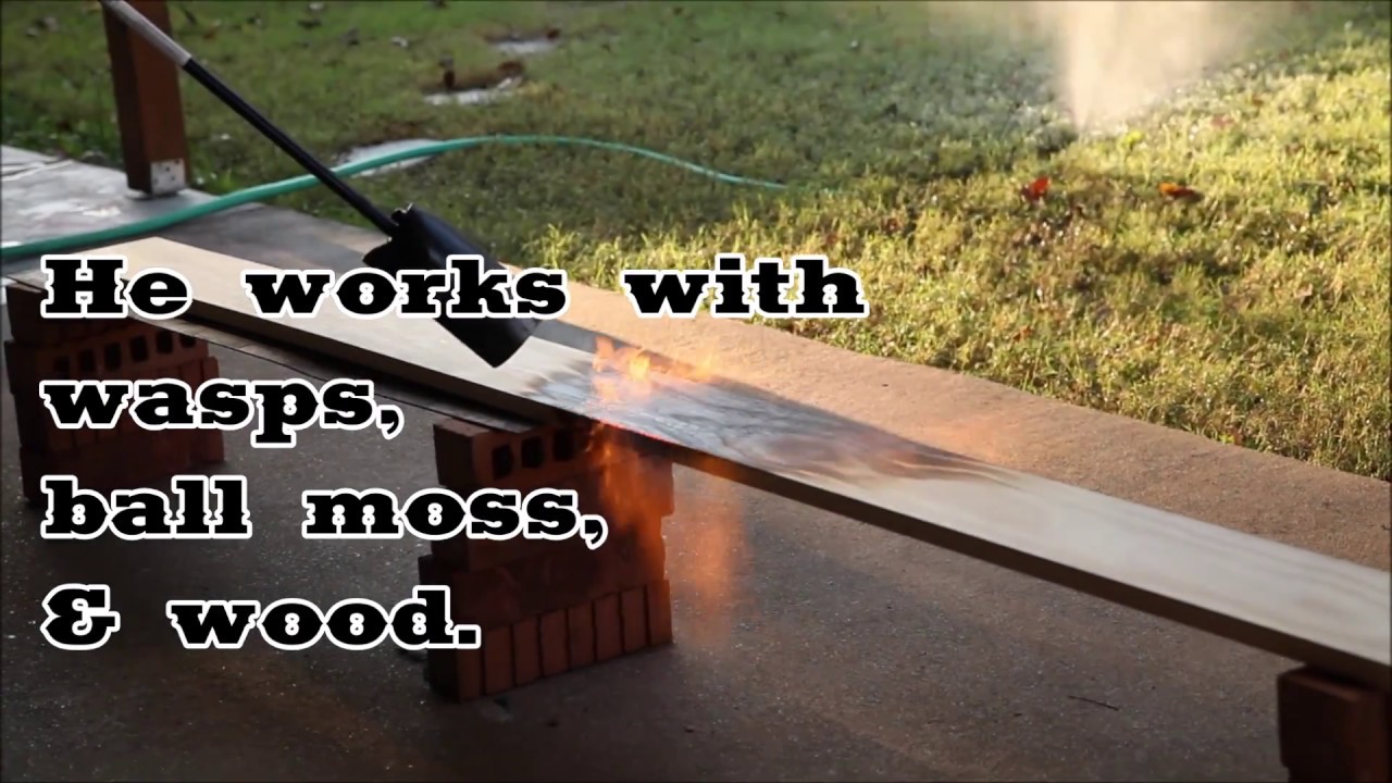 Stuart Wallace is a flame thrower artist.