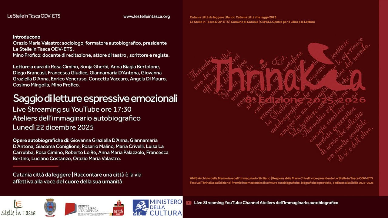Saggio di letture espressive emozionali | Live streaming 22-12-2025