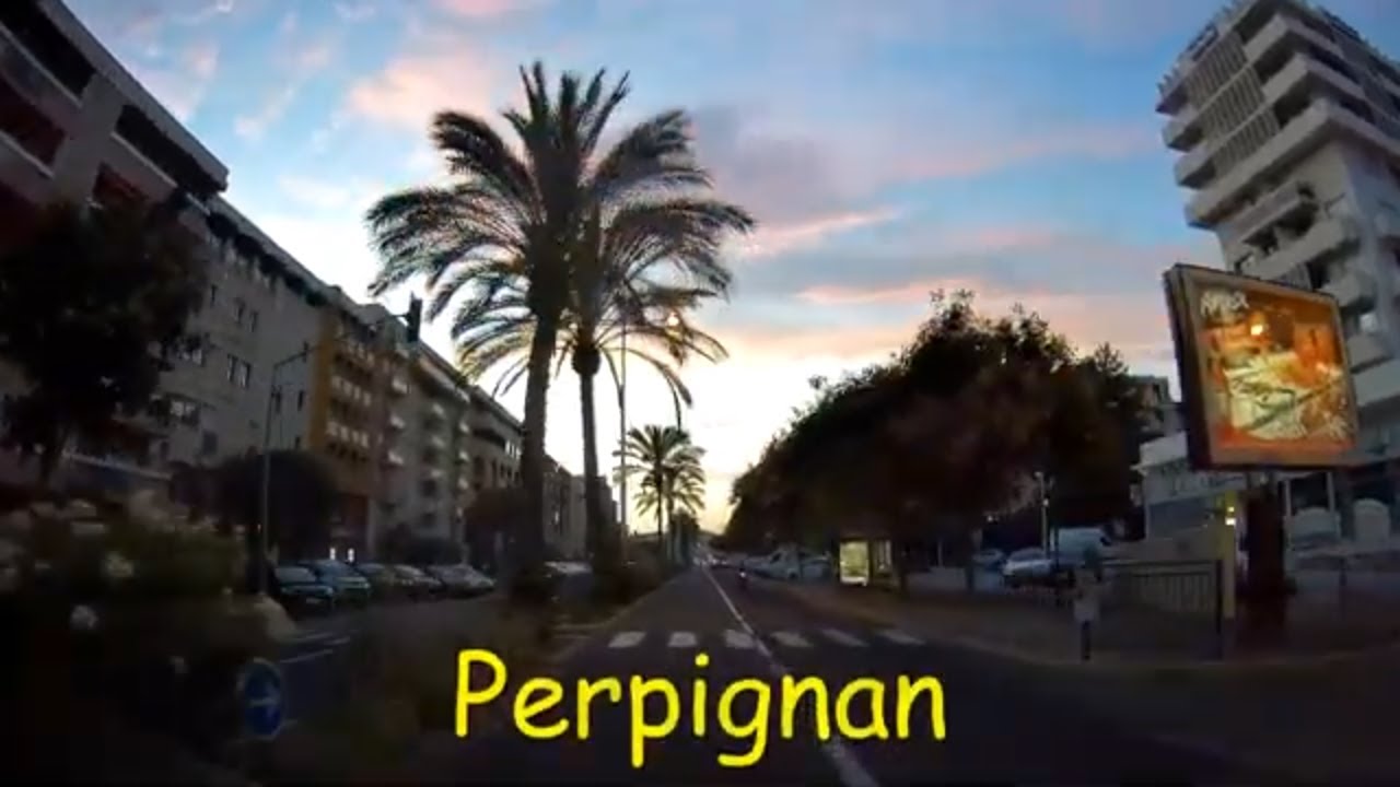 Perpignan. 4K- Driving- French region