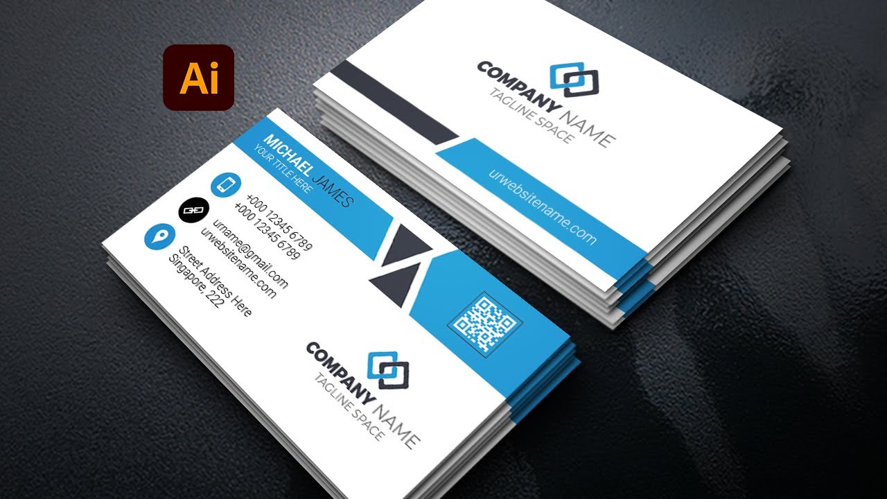 Creative Business Card Design in Adobe Illustrator