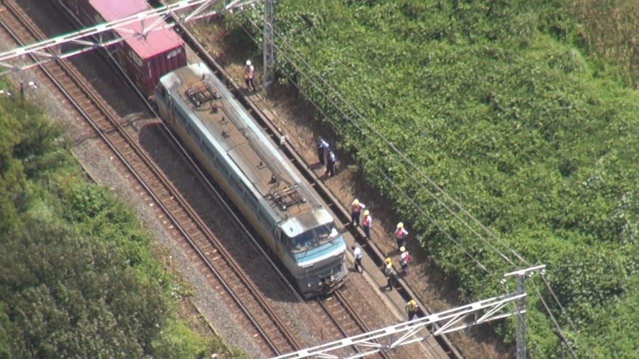 貨物列車の機関車から出火 東海道線が６時間以上不通