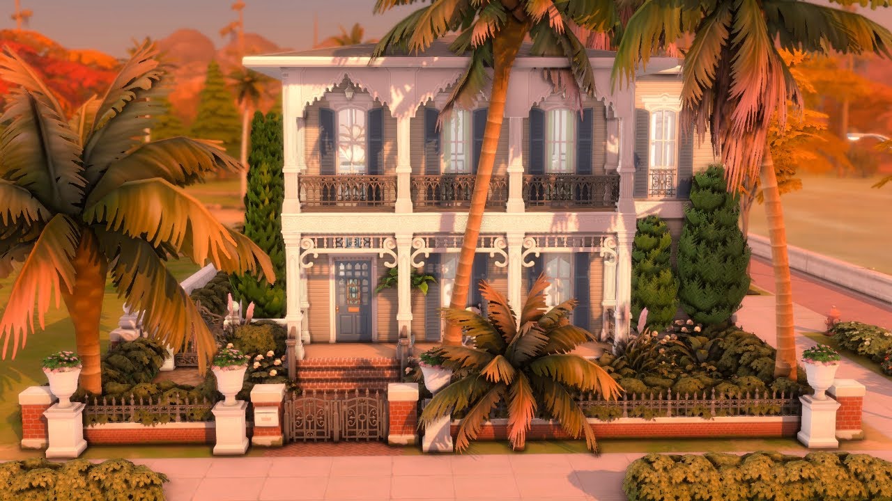🏡 Family Creole Townhouse || Sims 4 Speedbuild || No CC
