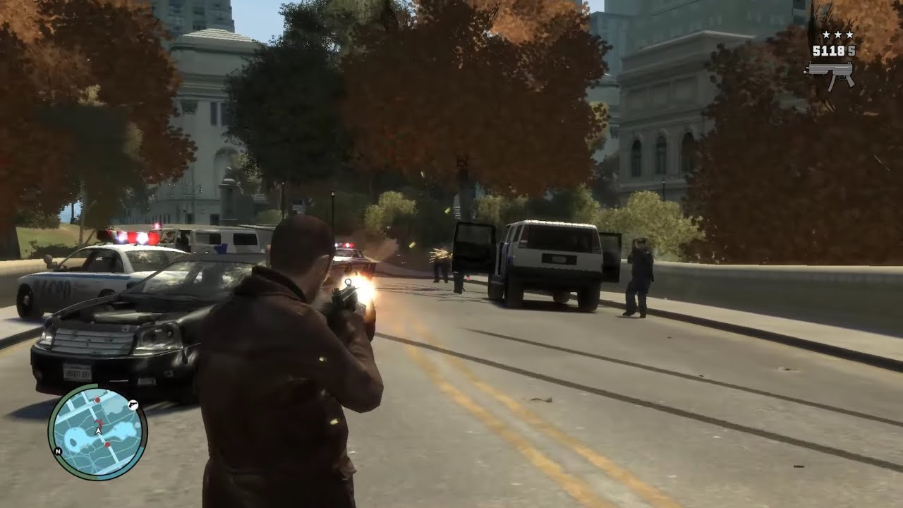 GTA 4 - Museum Mafia Shootout + Six Star Escape