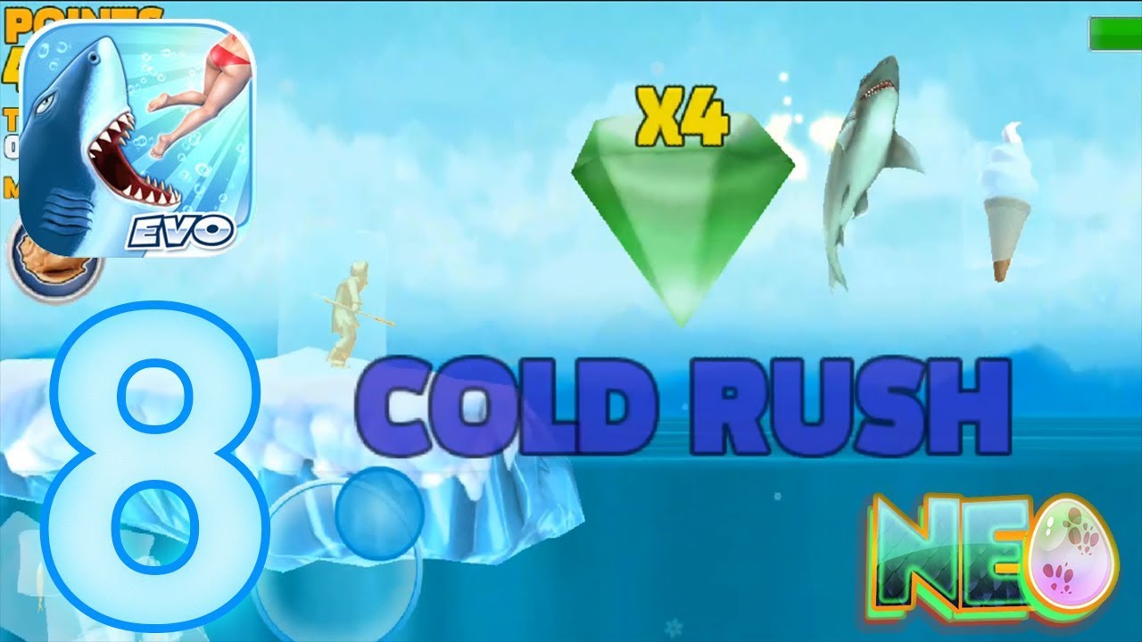 Hungry Shark Evolution: Gameplay Walkthrough Part 8 - A Very Cold Place! (iOS, Android)