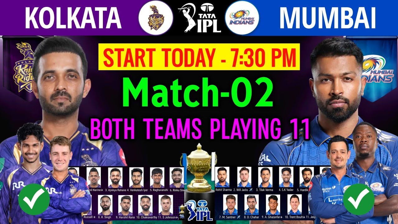 Второй матч IPL 2026 - Kolkata Knight Riders против Mumbai Indians | Состав KKR на 2026 год | Сос...