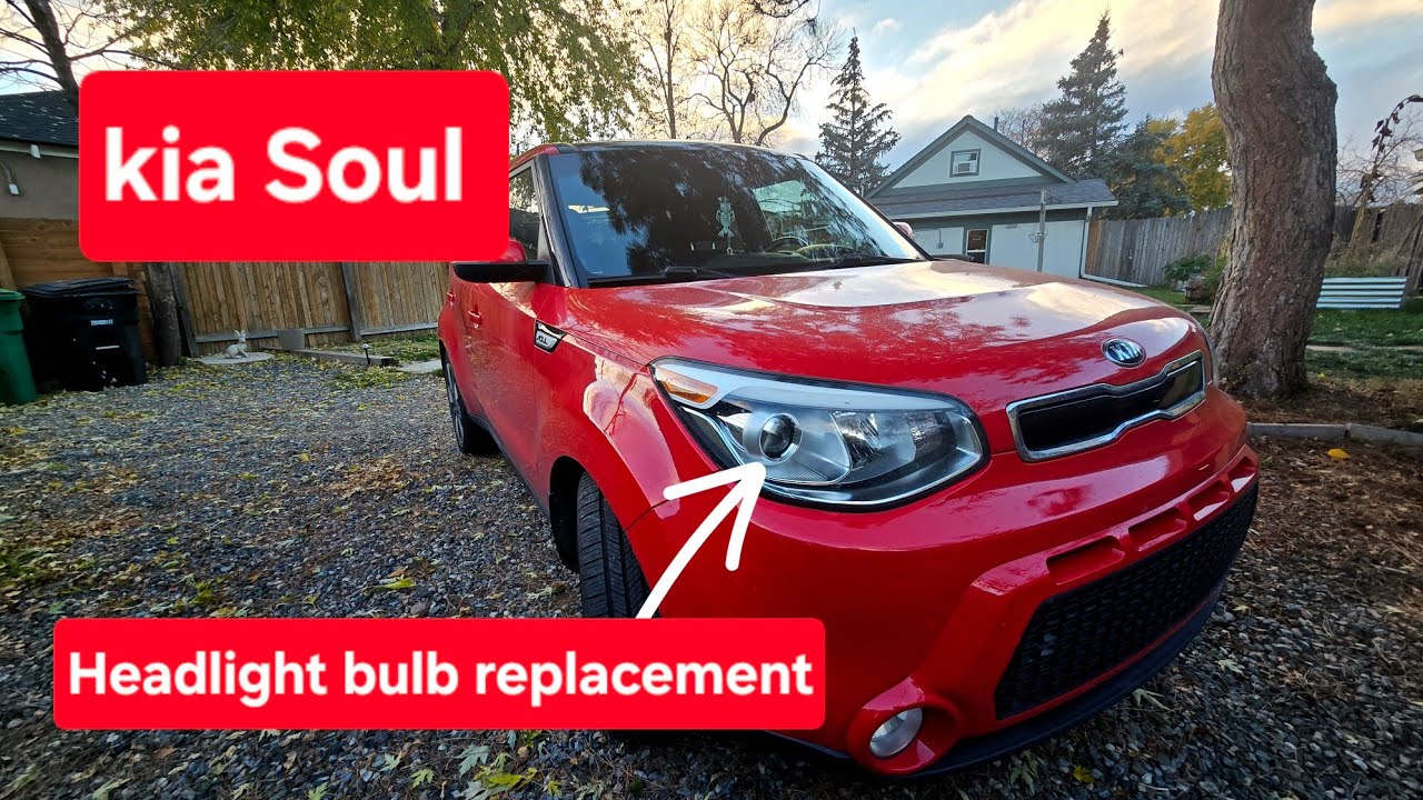Замена ламп в фарах Kia Soul 2014–2019 годов