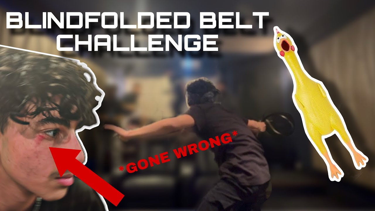 BLINDFOLDED BELT CHALLENGE *GONE WRONG*