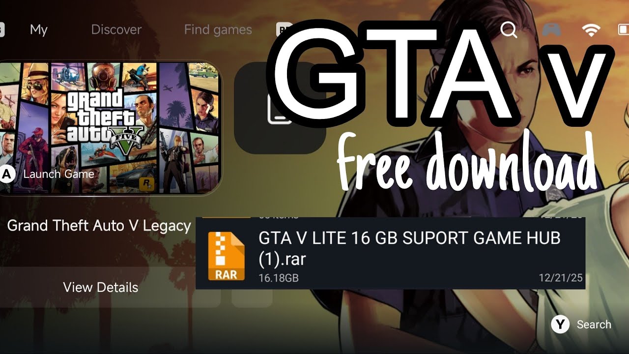 GTA V Lite 16GB on Android | Full GameHub Emulator Setup   (Ethiopia Guide)