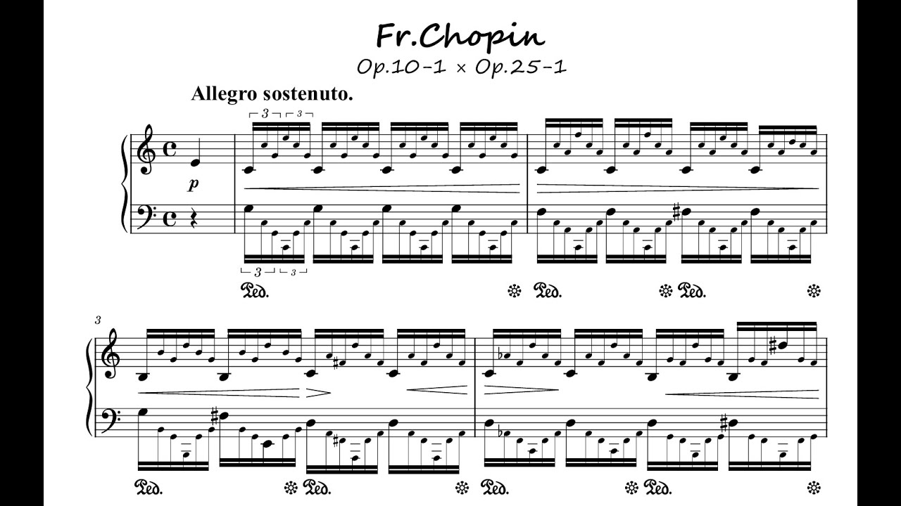 F.Chopin - Etude Crossover : Op.10-1 Meets Op.25-1