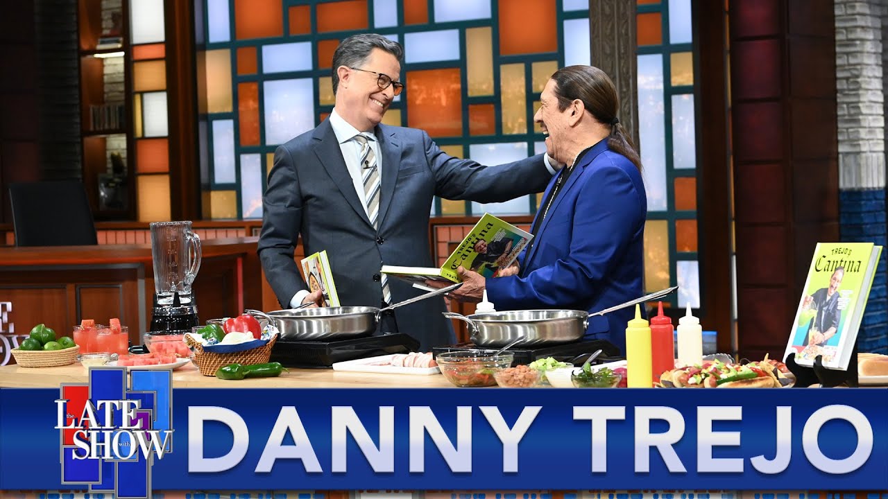 Danny Trejo Makes Agua Fresca and Danger Dogs with Stephen Colbert