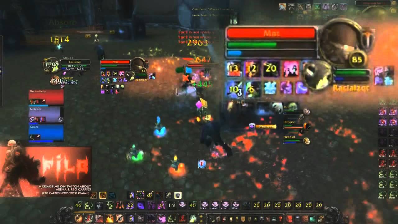 WoW 3v3: 3100+ Rank One Gladiator Warlock Filovirus - Shadowcleave vs. PHDK