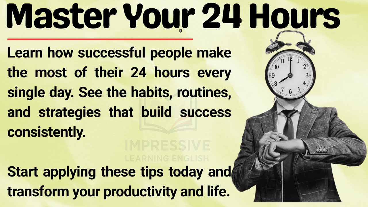 24 Hours Secrets of Highly Successful People ⏰ || Motivation & Productivity Tips || Learn English ✅