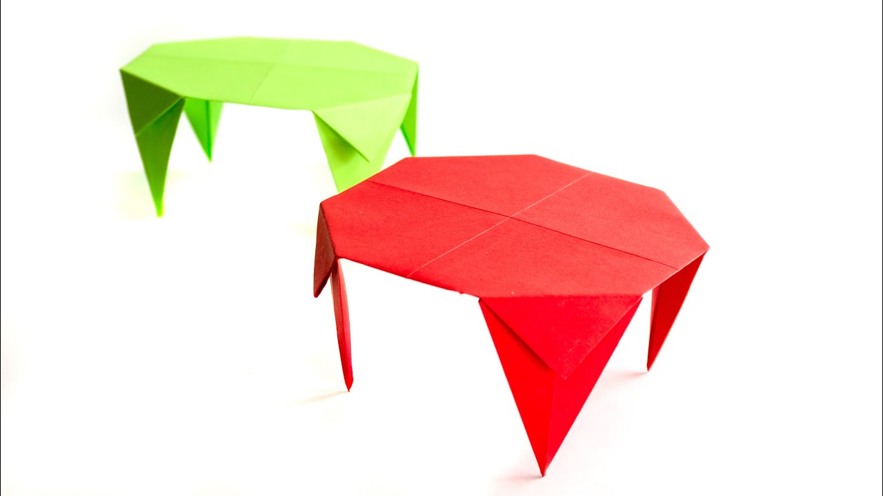 How to make a paper Table - Easy Origami Table
