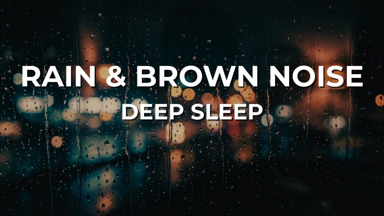 Rain with Brown Noise for Deep Sleep (Black Screen) – 3 Hours