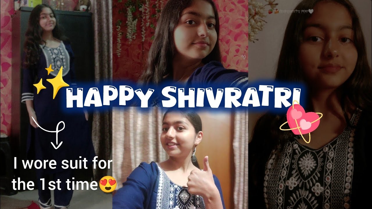 *Shivratri* vlog✨🌸 I wore *suit* for the very 1st time♥️✨😍 #vlog #adayinmylife #shivratri #longvideo