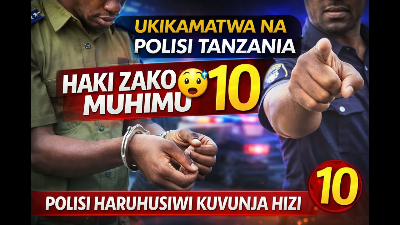 HAKI ZAKO 10 MUHIMU SANA UKIKAMATWA NA POLISI TANZANIA #PilisiTanzania #ShwriaTanzania #HakiZako
