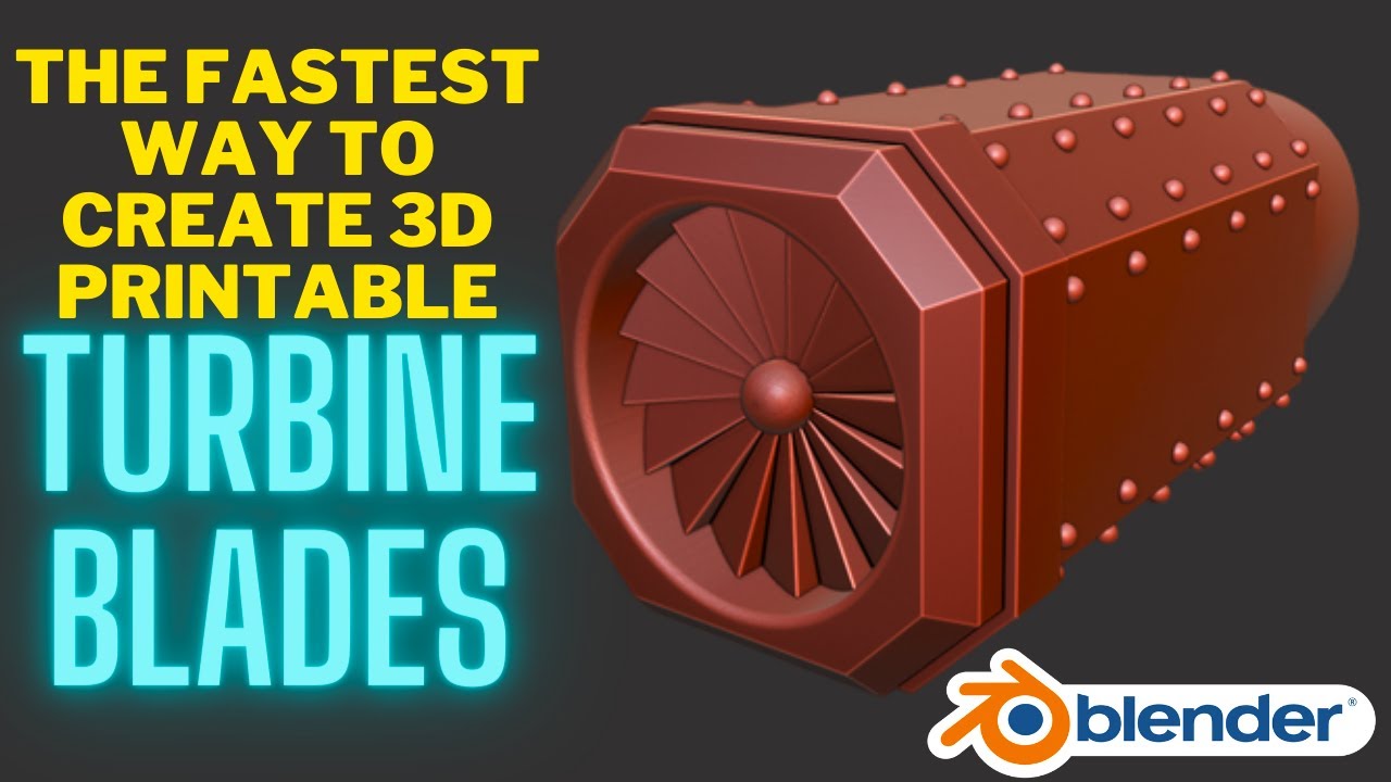 Самый быстрый способ создания турбинных лопаток в Blender для 3D-печати