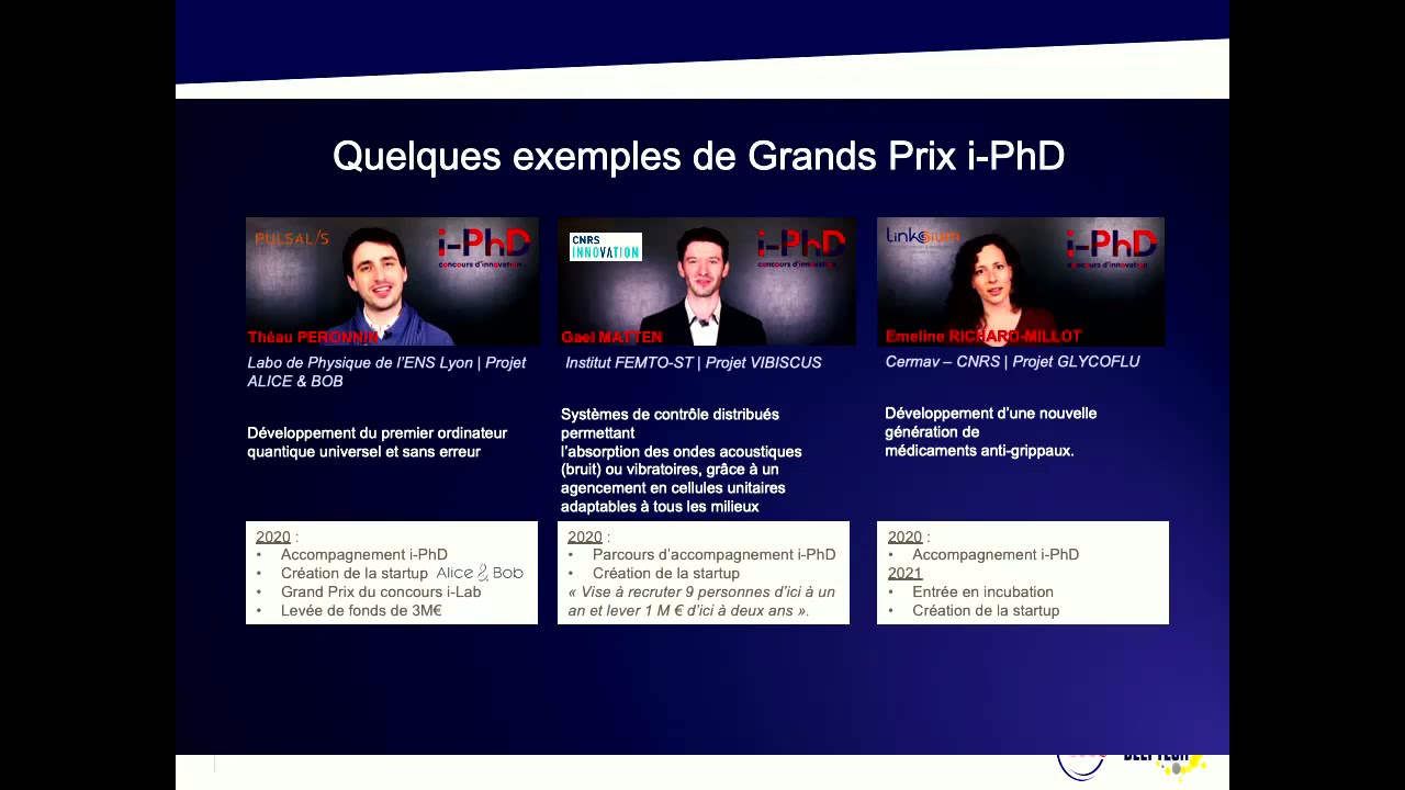 Carrières entrepreneuriales - Journée de l'Après Thèse (11.04.2022)