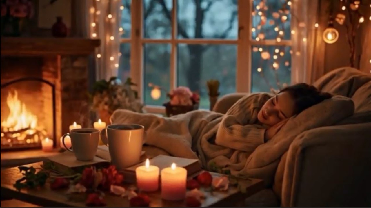 Peaceful Nights Snowfall | Sleep Instantly with Peaceful Ambient Music for Sleep, Study & Relaxation