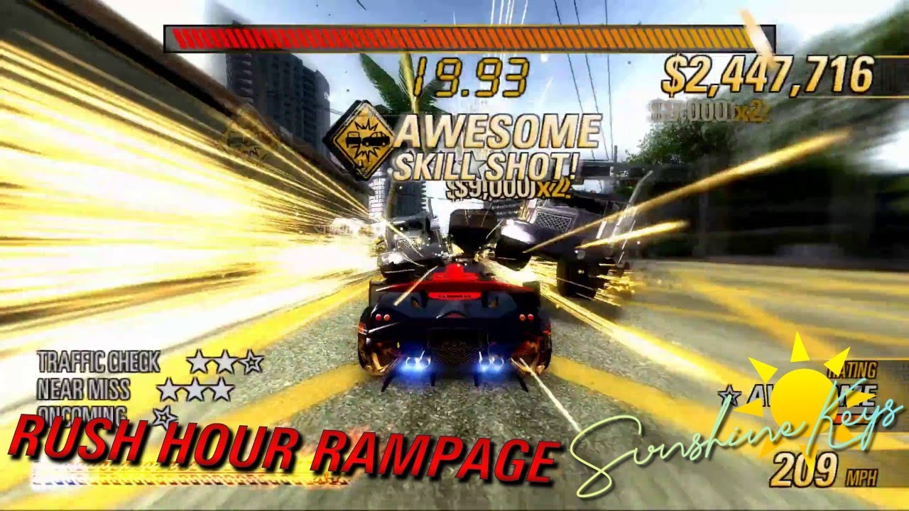 Rush Hour Rampage - Ep 1 - Sunshine Keys Forward || MODDED Burnout Revenge Gameplay|| PCSX2