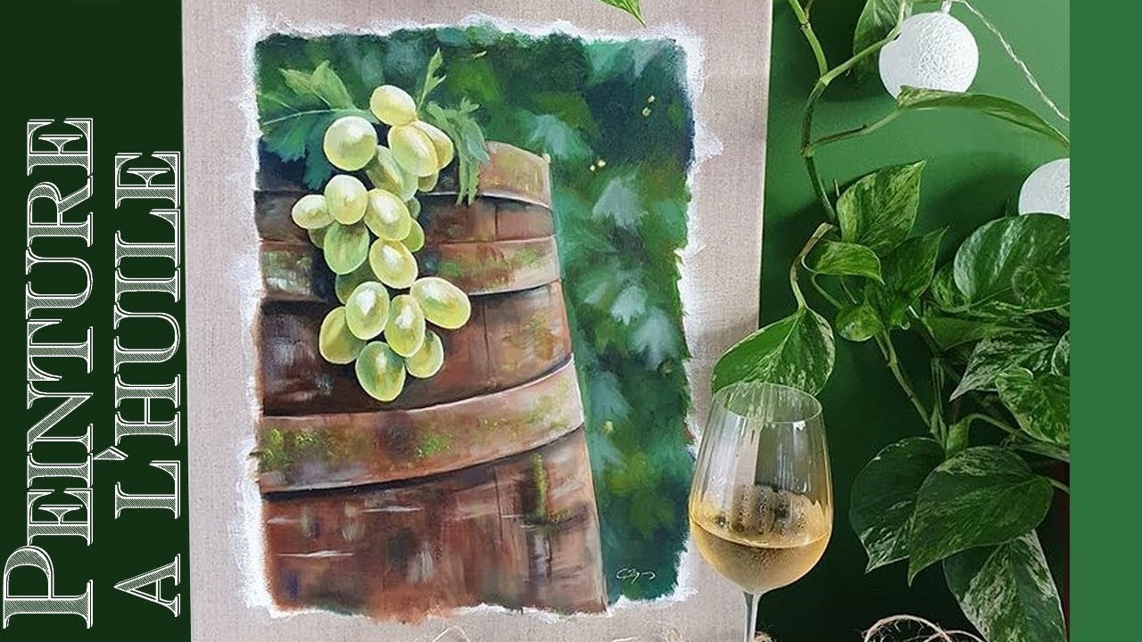 🍇 [Peinture à l'huile] Grappe de raisin