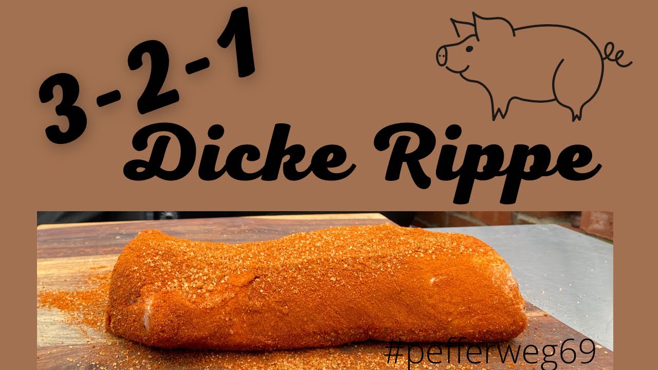 Dicke Rippe vom Smoker /Grill Rezept für die perfekten 3 2 1 Rippchen vom Schwein mit Magic Dust Rub