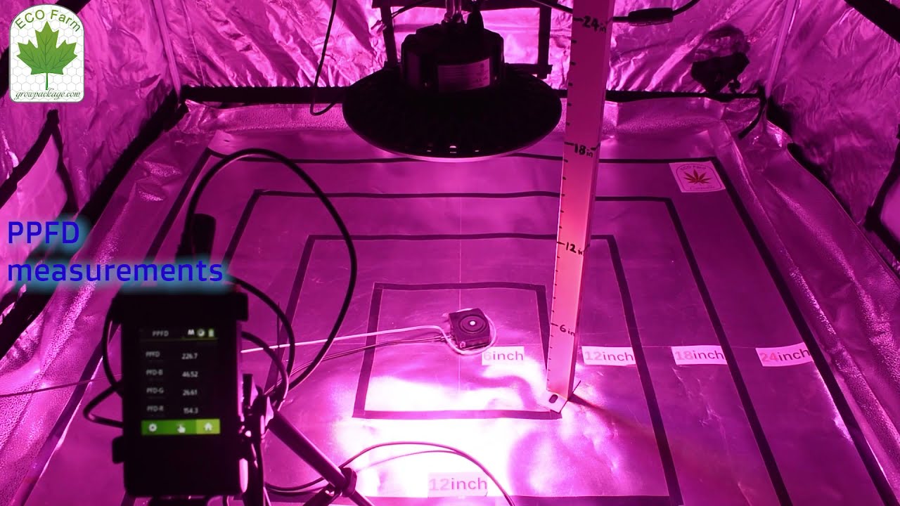 PAR TESTING: ECO Farm 100W UFO LED Grow Light