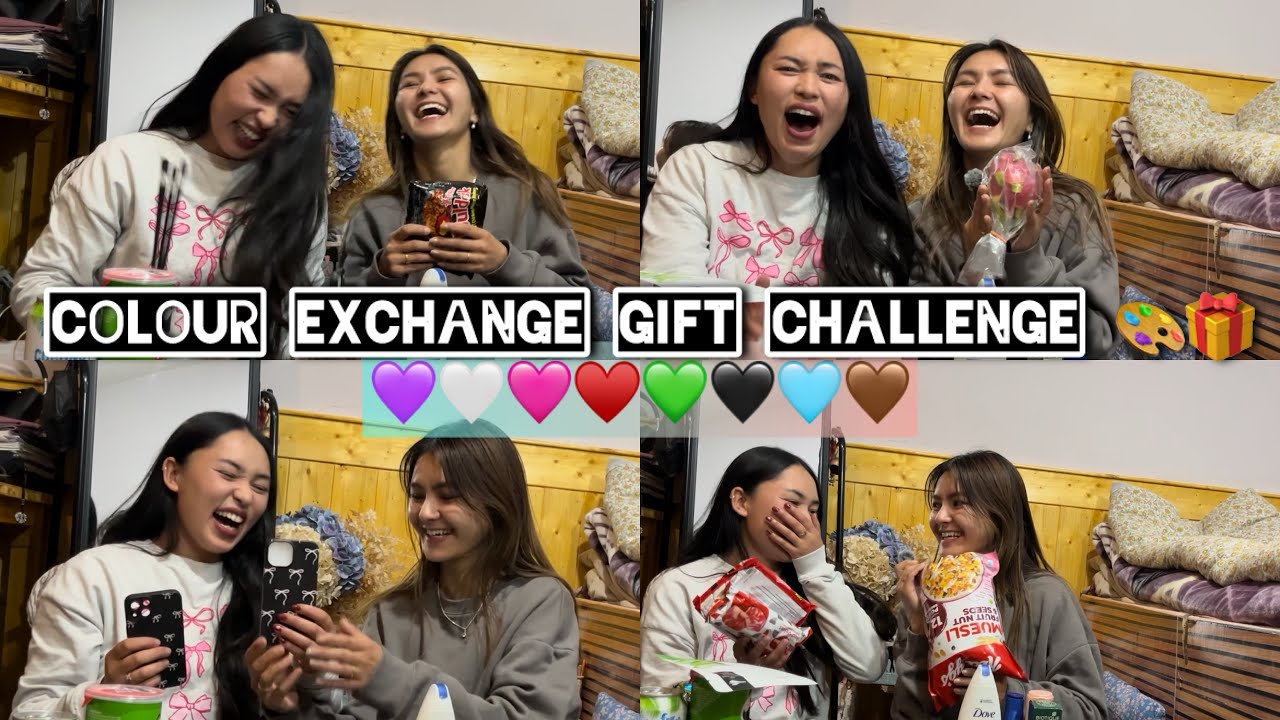 Colour Gift Challenge 🎨🎁| Cousin Edition🖤🤍💚💜♥️🤎🩵🩷