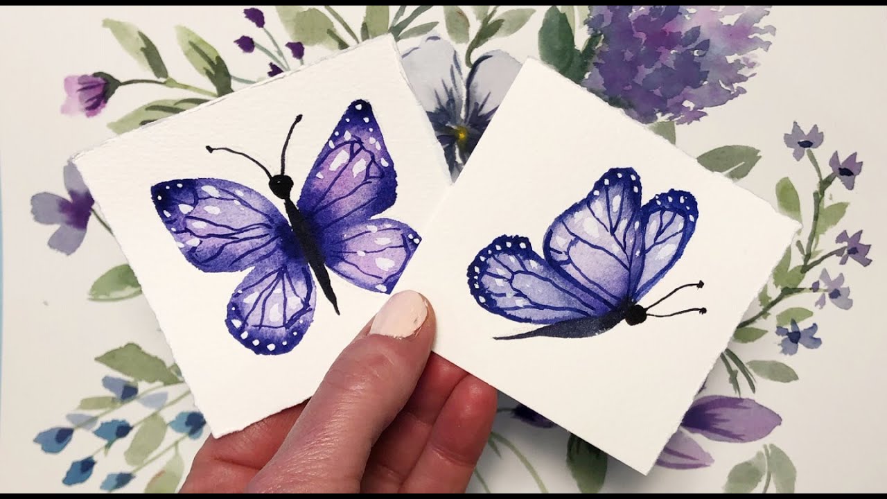 Easy Realistic Watercolor Butterfly Tutorial/ Mini Monday Madness #19/ wet on wet technique