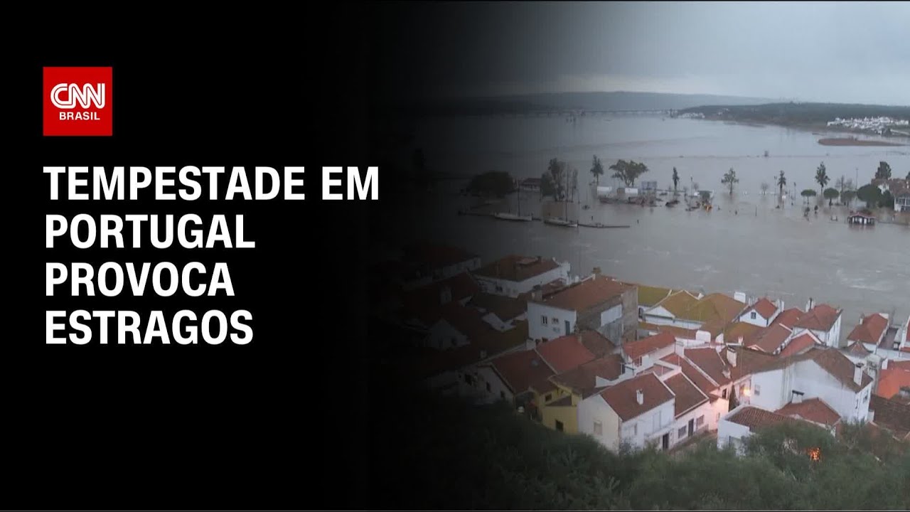 Imagens mostram alagamentos em ruas de Portugal | CNN 360&deg;