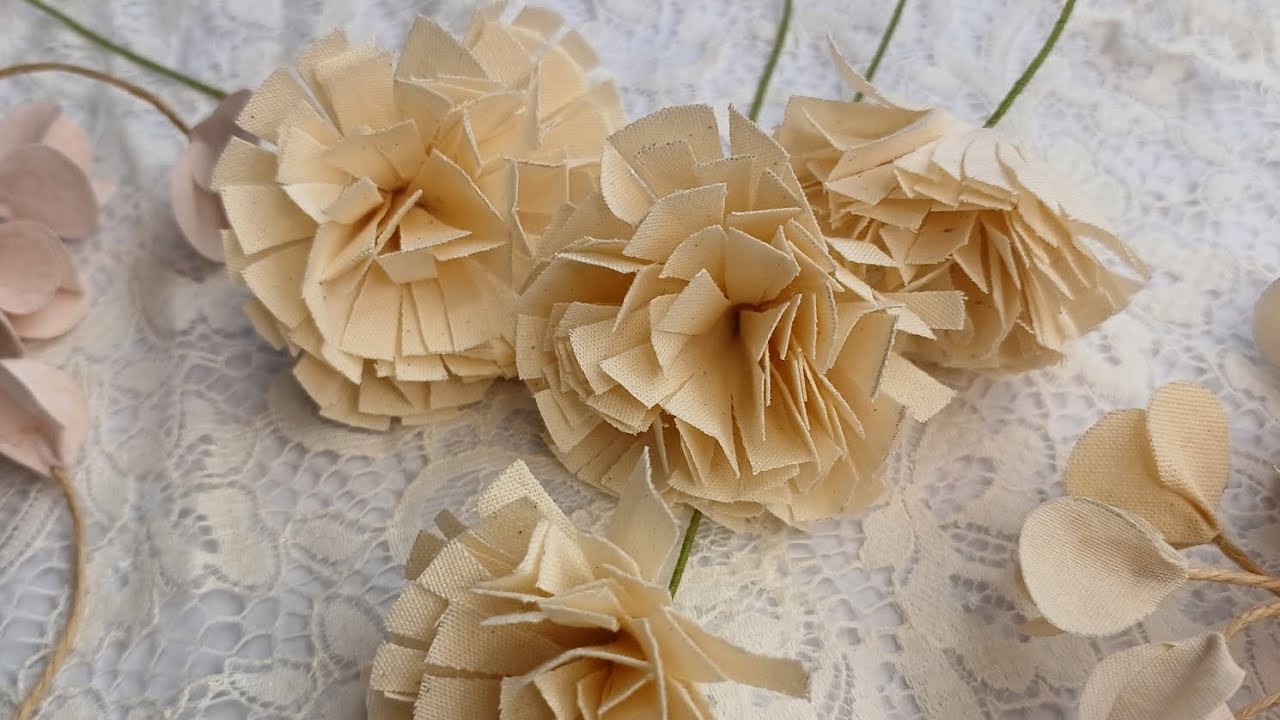 Flores de Tecido - Algod&atilde;o Cru